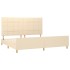 Cama sin colchón tela color crema 200x200