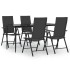 Juego de comedor de jardín 5 piezas ratán sintético