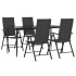 Juego de comedor de jardín 5 piezas ratán sintético