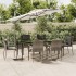 Set comedor jardín 7 pzas y cojines ratán sintético negro