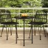 Mesa de comedor de vidrio templado y acero negro 55