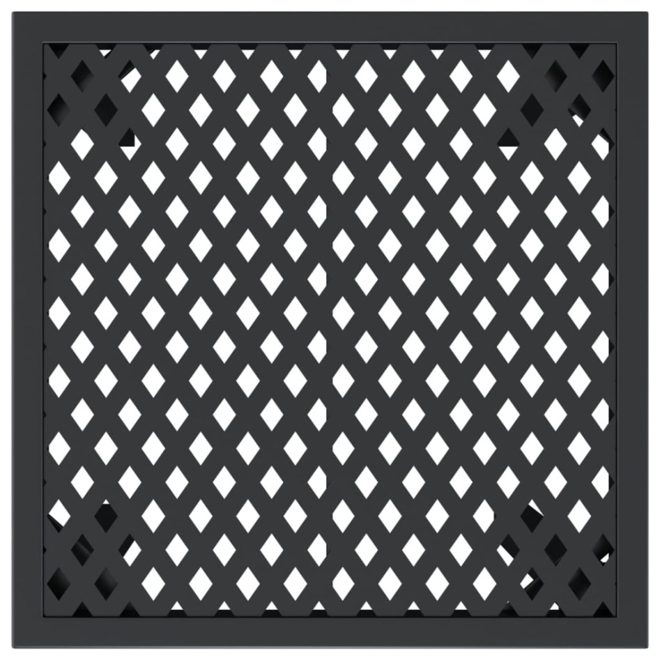 Mesa de jardín de acero gris antracita 50x50x72