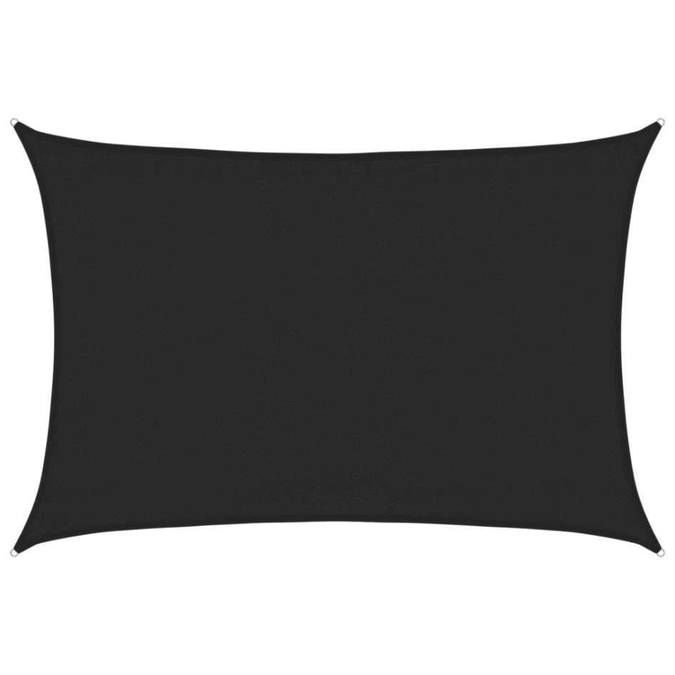 Toldo de vela negro HDPE 160 g/m² 3,5x4,5