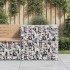 Cesta de gaviones hierro galvanizado color plateado 70x70x65