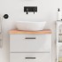 Encimera baño madera maciza tratada marrón claro 60x30x(2-4)