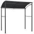 Cenador de barbacoa acero gris antracita 215x150x220