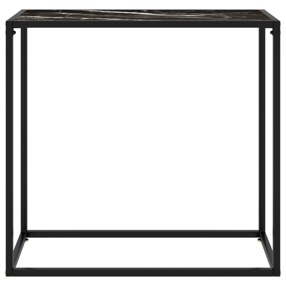 Mesa consola vidrio templado negro 80x35x75