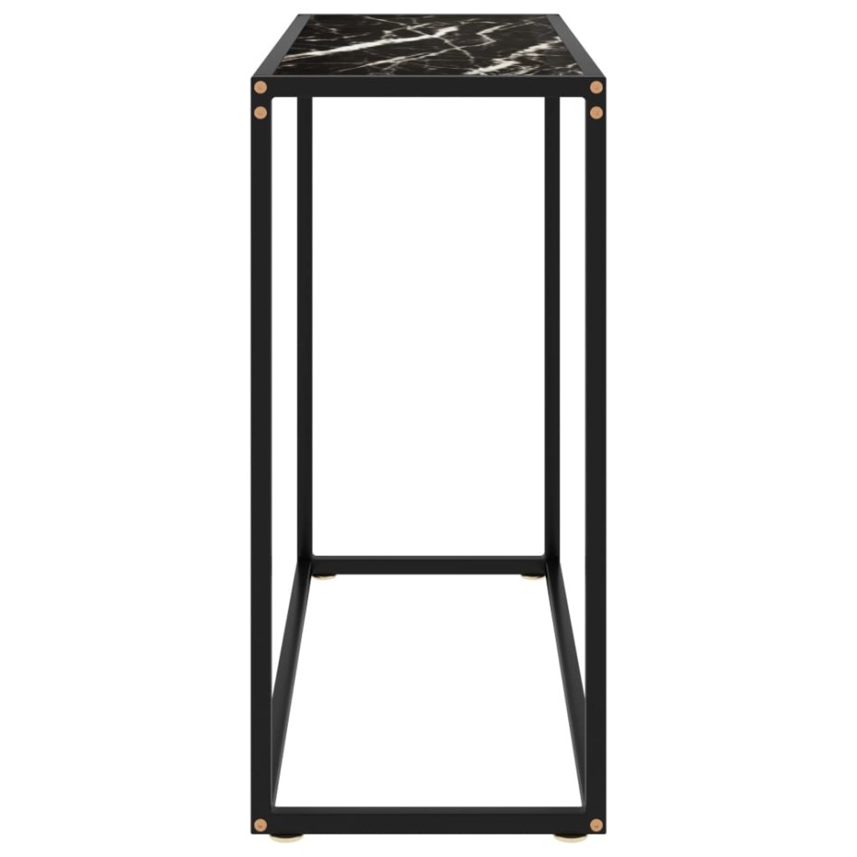 Mesa consola vidrio templado negro 80x35x75