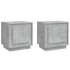 Mesitas de noche 2 uds madera gris hormigón 44x35x45