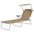 Tumbona plegable con toldo de acero
