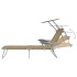 Tumbona plegable con toldo de acero
