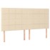 Cabeceros 4 unidades de tela color crema 80x5x78/88