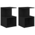 Mesitas de noche 2 uds madera contrachapada negro 35x35x55