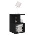 Mesitas de noche 2 uds madera contrachapada negro 35x35x55