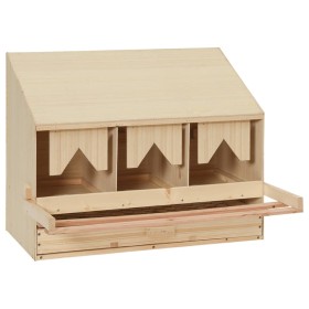 Ponedero para gallinas 3 compartimentos madera pino 72x33x54