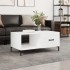 Mesa de centro madera contrachapada blanco 90x50x40