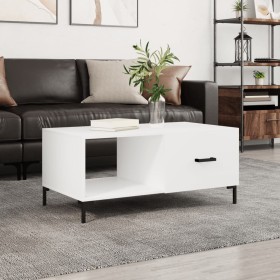 Mesa de centro madera contrachapada blanco 90x50x40