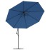 Sombrilla voladiza con poste de aluminio azul 350