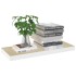 Estante flotante pared 2 uds MDF roble y blanco 60x23,5x3,8