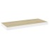 Estante flotante pared 2 uds MDF roble y blanco 60x23,5x3,8