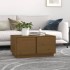 Mesa de centro madera maciza de pino marrón miel 80x50x40
