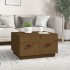Mesa de centro madera maciza de pino marrón miel 60x53x35