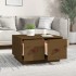 Mesa de centro madera maciza de pino marrón miel 60x53x35