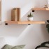 Estante pared madera roble tratada marrón claro 60x60x(2-6)