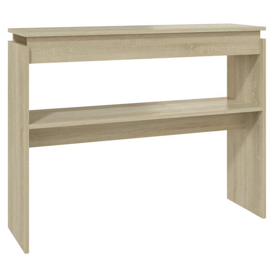 Mesa consola madera contrachapada roble Sonoma 102x30x80