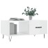 Mesa de centro madera contrachapada blanco brillo 90x50x40