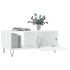 Mesa de centro madera contrachapada blanco brillo 90x50x40
