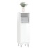 Armario de baño madera contrachapada blanco brillo 30x30x100
