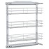 Cesta de cocina extraíble 3 niveles plateada 47x15,5x55,5