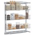 Cesta de cocina extraíble 3 niveles plateada 47x15,5x55,5