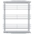 Cesta de cocina extraíble 3 niveles plateada 47x15,5x55,5