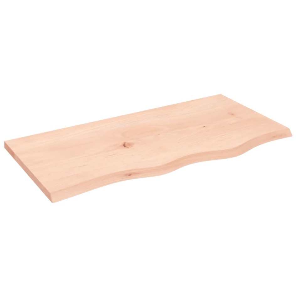 Estante de pared madera maciza de roble sin tratar 80x40x2