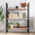 Estante de pared madera maciza de roble sin tratar 80x40x2