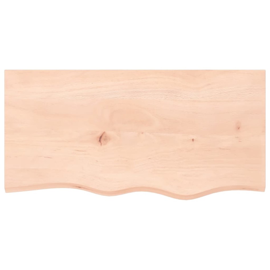 Estante de pared madera maciza de roble sin tratar 80x40x2