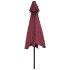 Sombrilla de jardín con palo de metal rojo burdeos 300