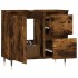 Armario de baño madera contrachapada roble ahumado 65x33x60