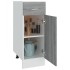Armario bajo de cocina madera de ingeniería gris 30x46x81,5