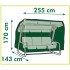 Nature Funda de muebles de jardín para sillón columpio 255x170x143