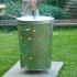 Nature Incinerador de jardín redondo de acero galvanizado 46x72