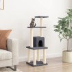 Rascador para gatos con postes de sisal gris oscuro 105 cm