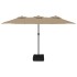 Sombrilla doble gris taupe 449x245