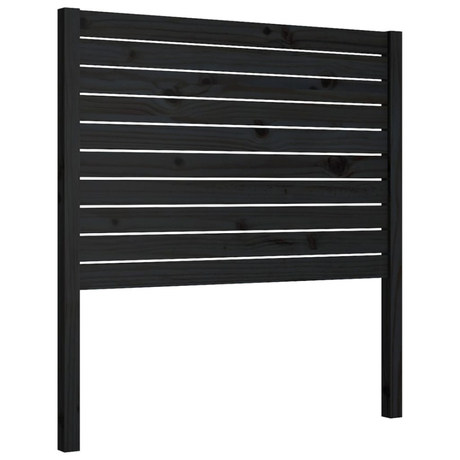 Cabecero de cama madera maciza de pino negro 81x4x100