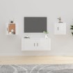 Muebles para TV de pared 2 uds blanco brillante 40x34,5x40 cm