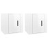 Muebles para TV de pared 2 uds blanco brillante 40x34,5x40