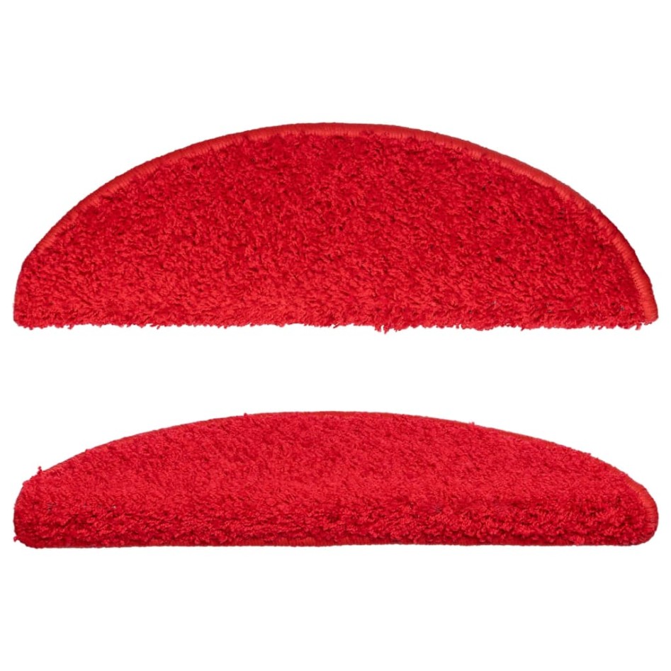 Alfombrillas de escalera 10 unidades rojo 56x17x3