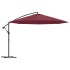 Sombrilla voladiza con poste de aluminio rojo burdeos 350